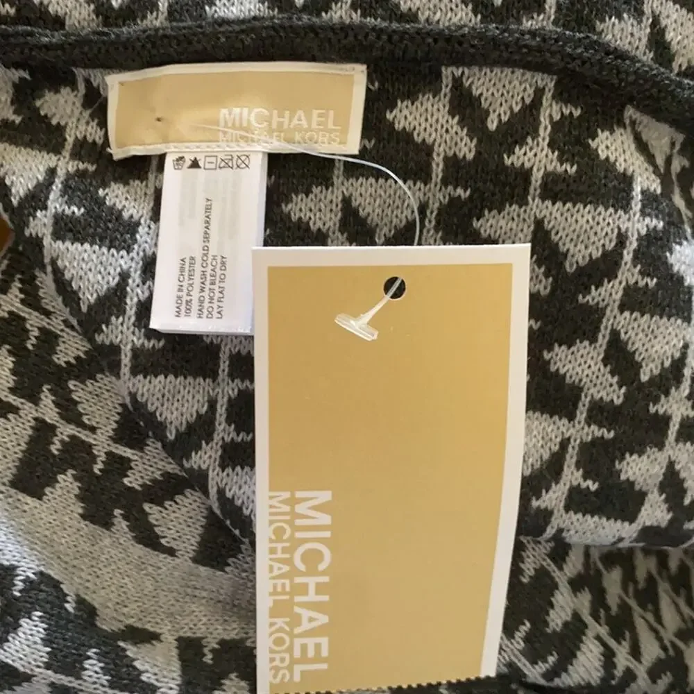 Michael Michael Kors Reversible Signature Logo Knit Infinity Scarf